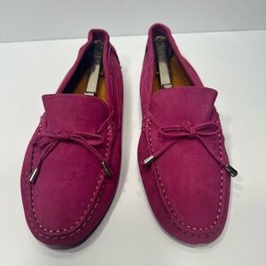 MERCANTIFLORENTINEPink Loafers with Bow Detail size 11 pre owned Exellent C